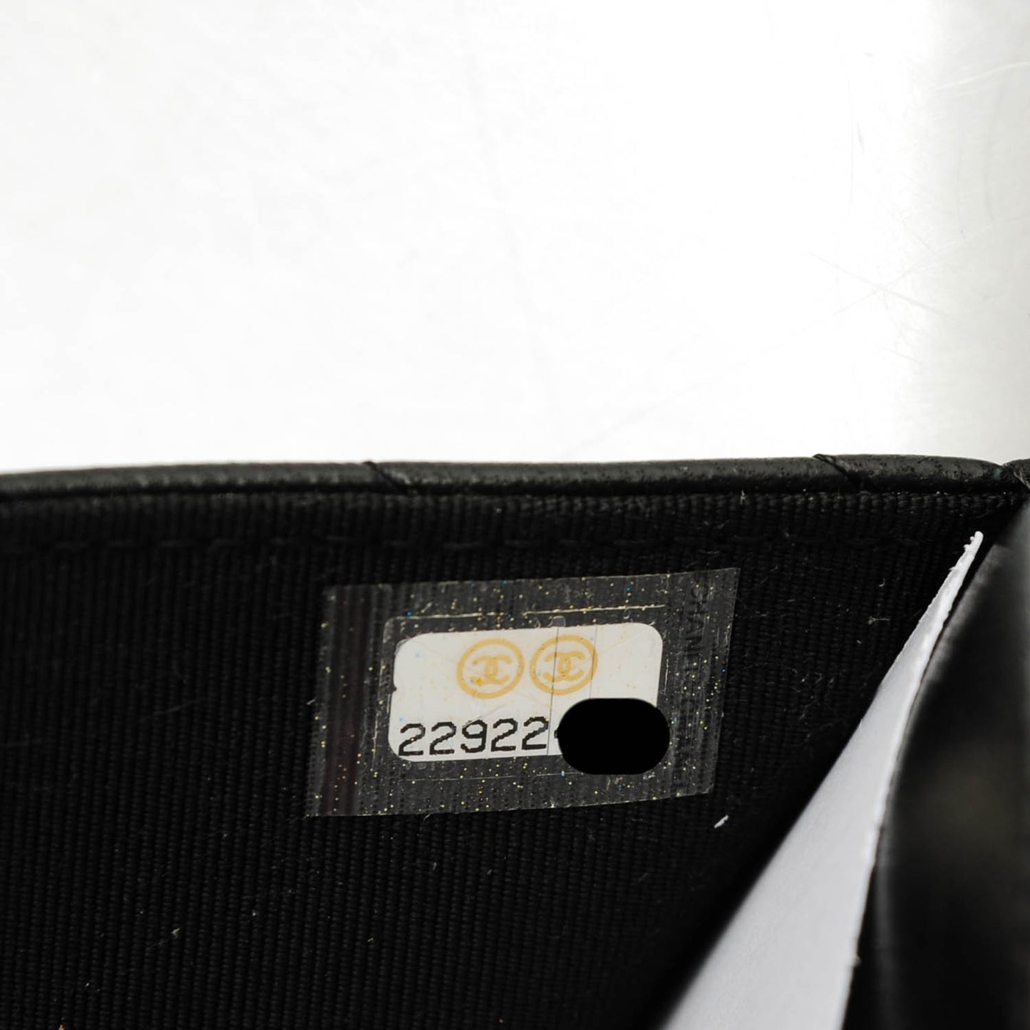 Lambskin Chevron Quilted Wallet On Chain WOC Black