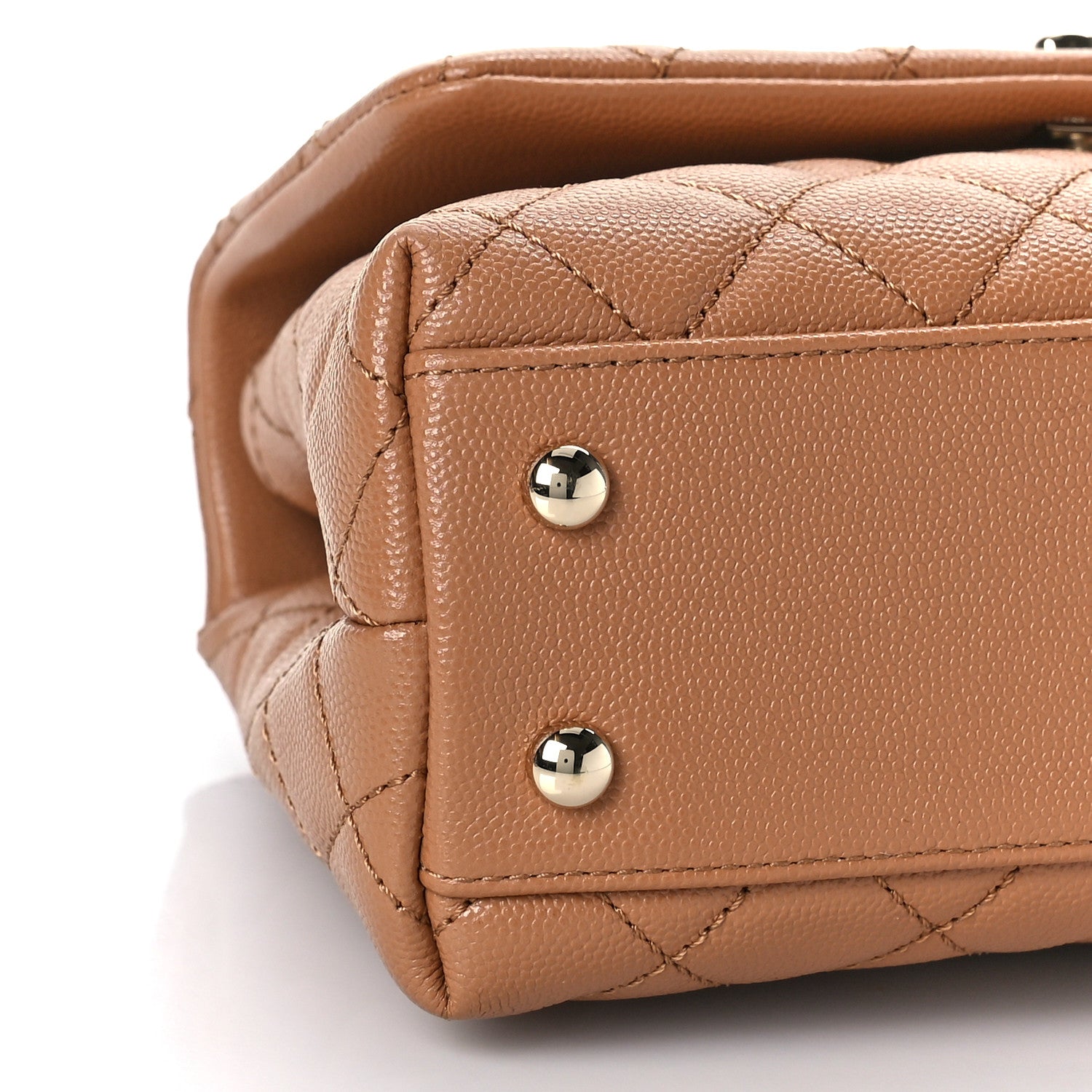 Chanel Caviar Quilted Mini Coco Handle Flap Brown 7 of 9