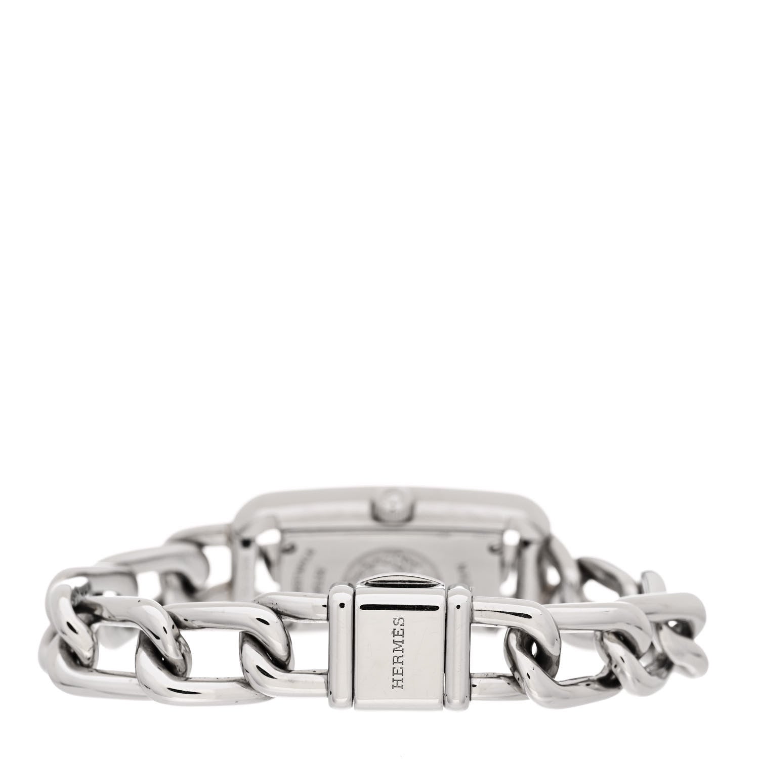 Hermes Stainless Steel Diamond 17mm Nantucket Jete De Diamants Quartz Watch 3 of 5