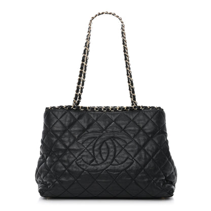 Chanel Calfskin Quilted Small Chain Me Tote Black 1 of 13