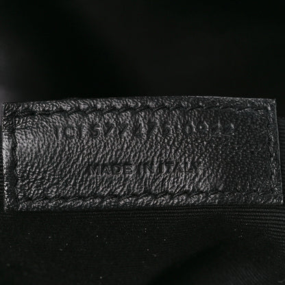 Saint Laurent Lambskin Quilted Monogram Monochrome Medium Loulou Puffer Chain Satchel Black 8 of 12
