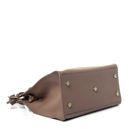 Saint Laurent Smooth Calfskin Small Monogram Cabas Taupe 5 of 13
