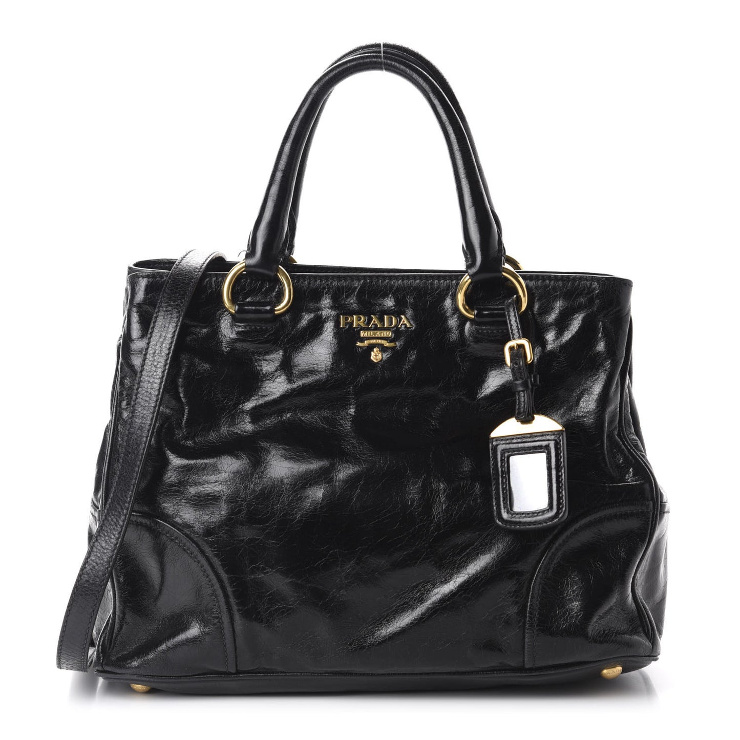 Vitello Shine Tote Black