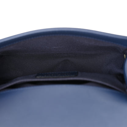 Chanel Calfskin Painted Chevron Embossed Small Boy Flap Dark Blue 5 of 11