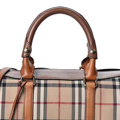 Burberry Horseferry Check Medium Alchester Bowling Bag Tan 9 of 11