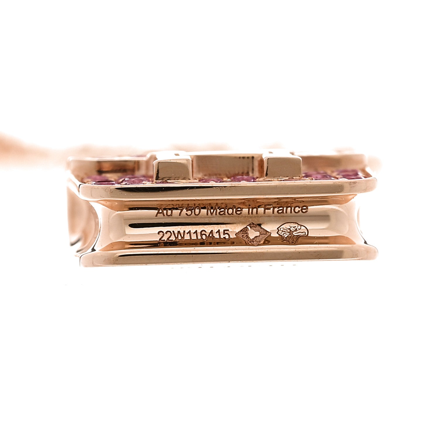 18K Rose Gold Pink Sapphire Constance Amulettes Pendant Necklace
