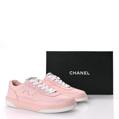 Chanel Calfskin CC Womens Sneakers 41 Light Pink 9 of 9