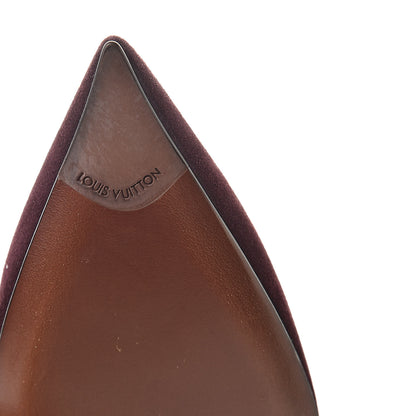 Louis Vuitton Suede First Lady Pumps 39.5 Amarante 8 of 8