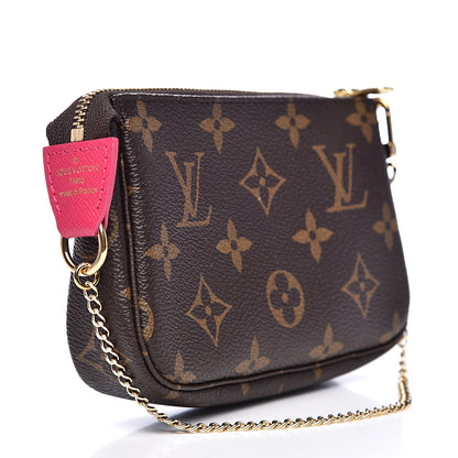 Louis Vuitton Monogram 2019 Christmas Animation Mini Courchevel Pochette Accessories Fuchsia 3 of 10