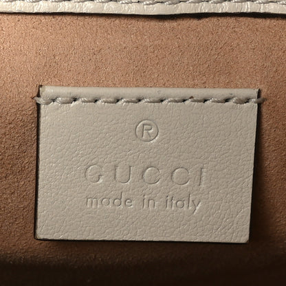 Gucci Vintage Effect Calfskin Matelasse Diagonal Mini Torchon GG Marmont Top Handle Shoulder Bag Blue Agata Mystic White 6 of 10