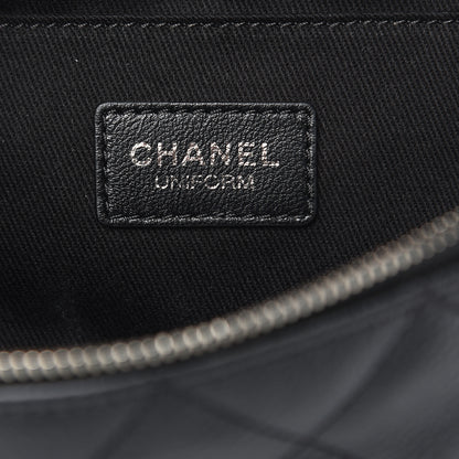 Chanel Grained Calfskin Quilted Waist Belt Bag Black 6 of 9