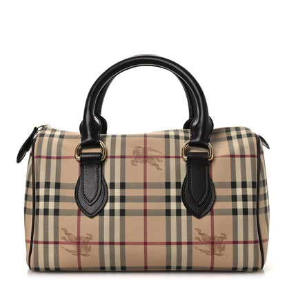 Burberry Haymarket Check Small Chester Bowling Bag Chocolate 1 of 13