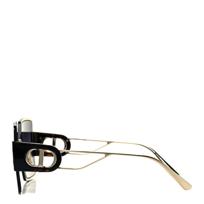 Christian Dior Acetate Square 30 Montaigne 2 Sunglasses Black Gold 3 of 8