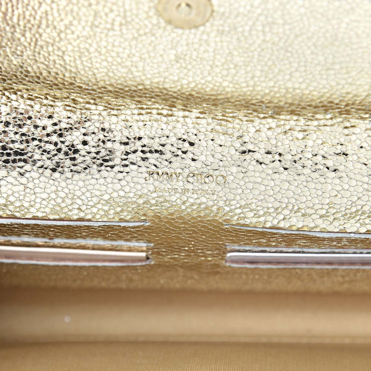 Jimmy Choo Glitter Fabric Large Riane Clutch Champagne 5 of 10