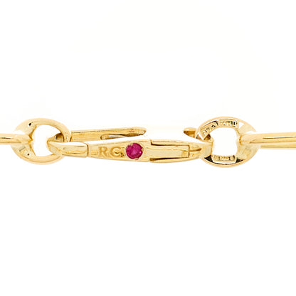 Roberto Coin 18K Yellow Gold Fluted Paper Clip Link Bracelet 3 of 4