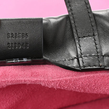 Gucci Grained Calfskin Logo Drawstring Backpack Box Pink Green Black 7 of 8