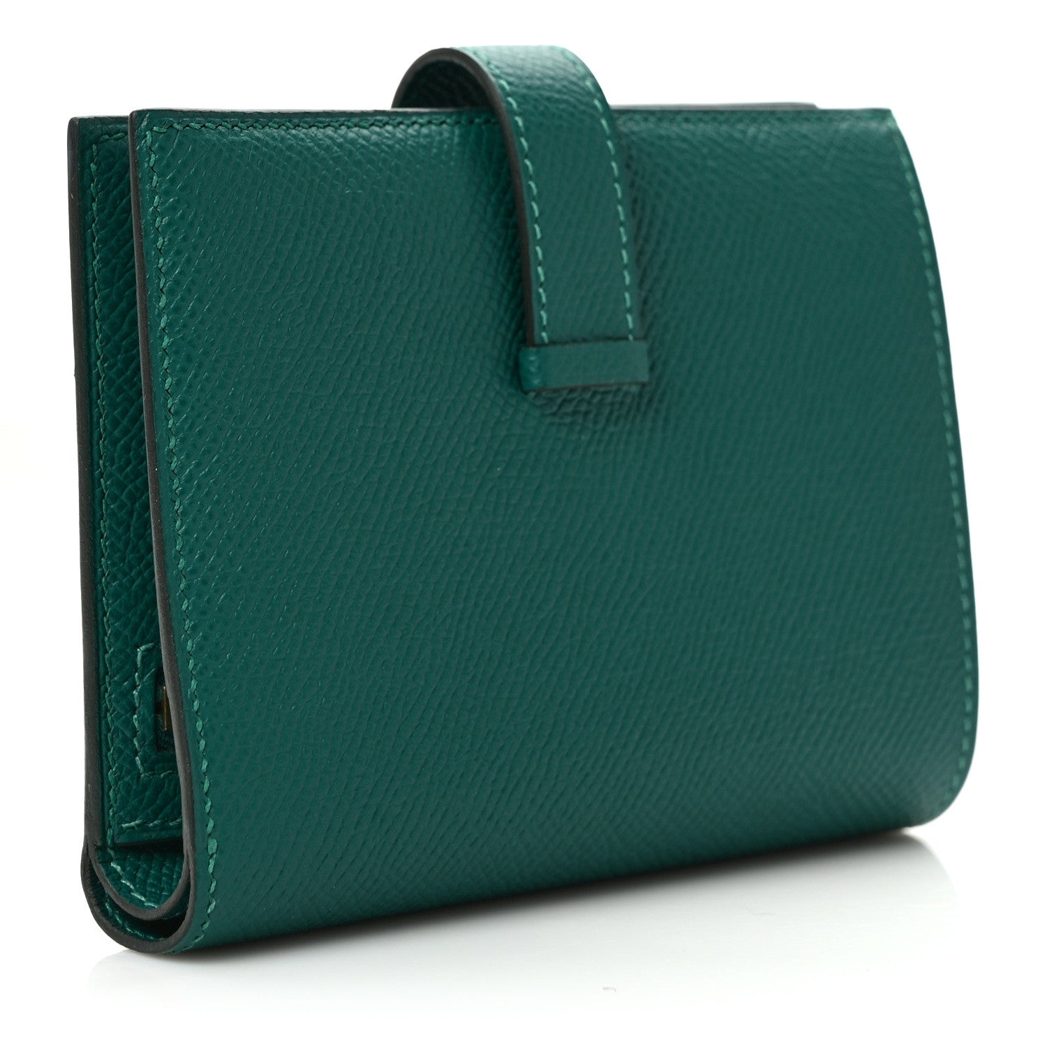 Hermes Epsom Bearn Compact Wallet Malachite 3 of 7