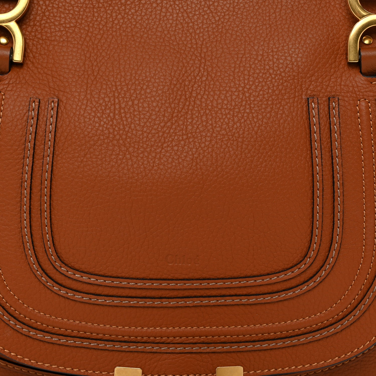 Chloe Calfskin Medium Marcie Satchel Tan 7 of 9