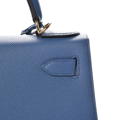 Hermes Epsom Kelly Sellier 28 Bleu Agate 14 of 40