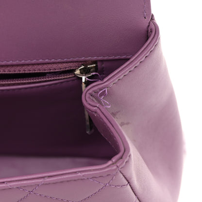 Chanel Lambskin Quilted Small CC Filigree Flap Purple 11 of 16