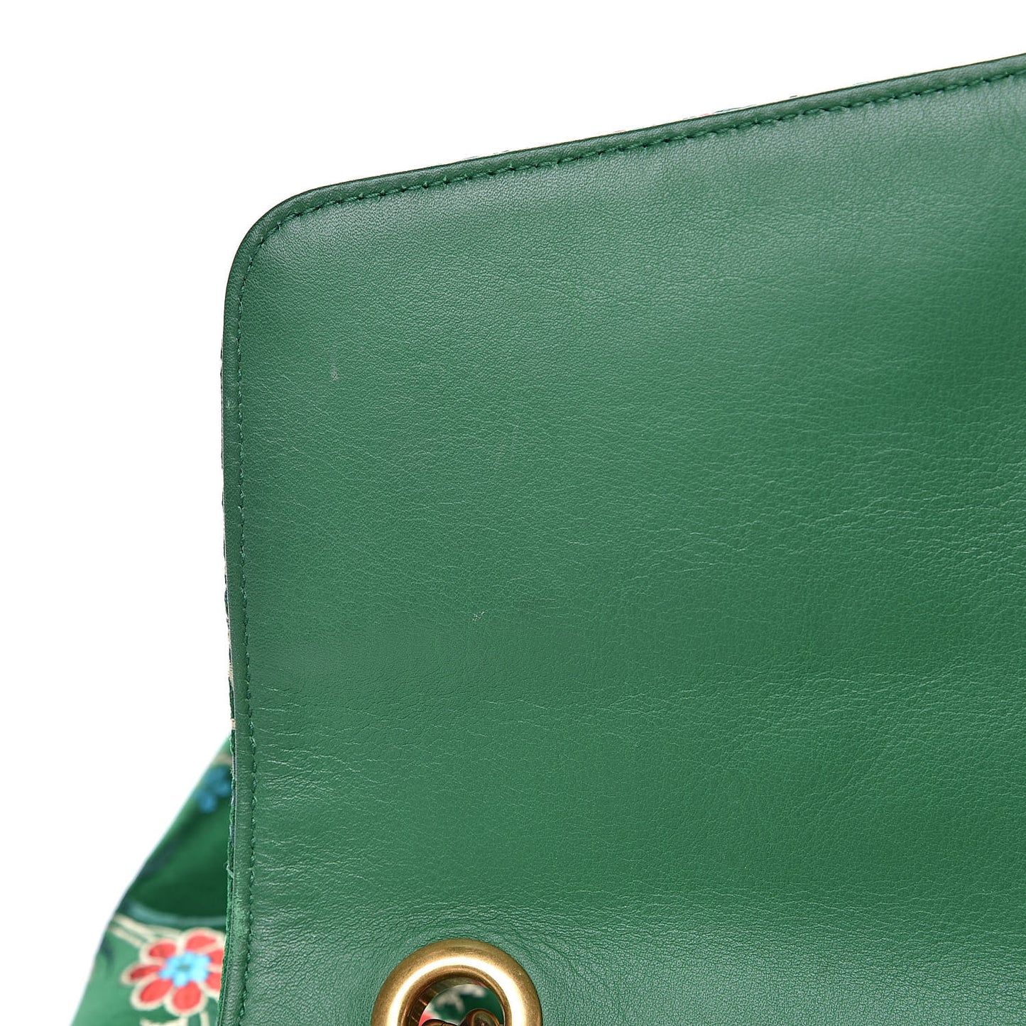 Jacquard Matelasse Floral Maxi GG Marmont Top Handle Shoulder Bag Green Multicolor