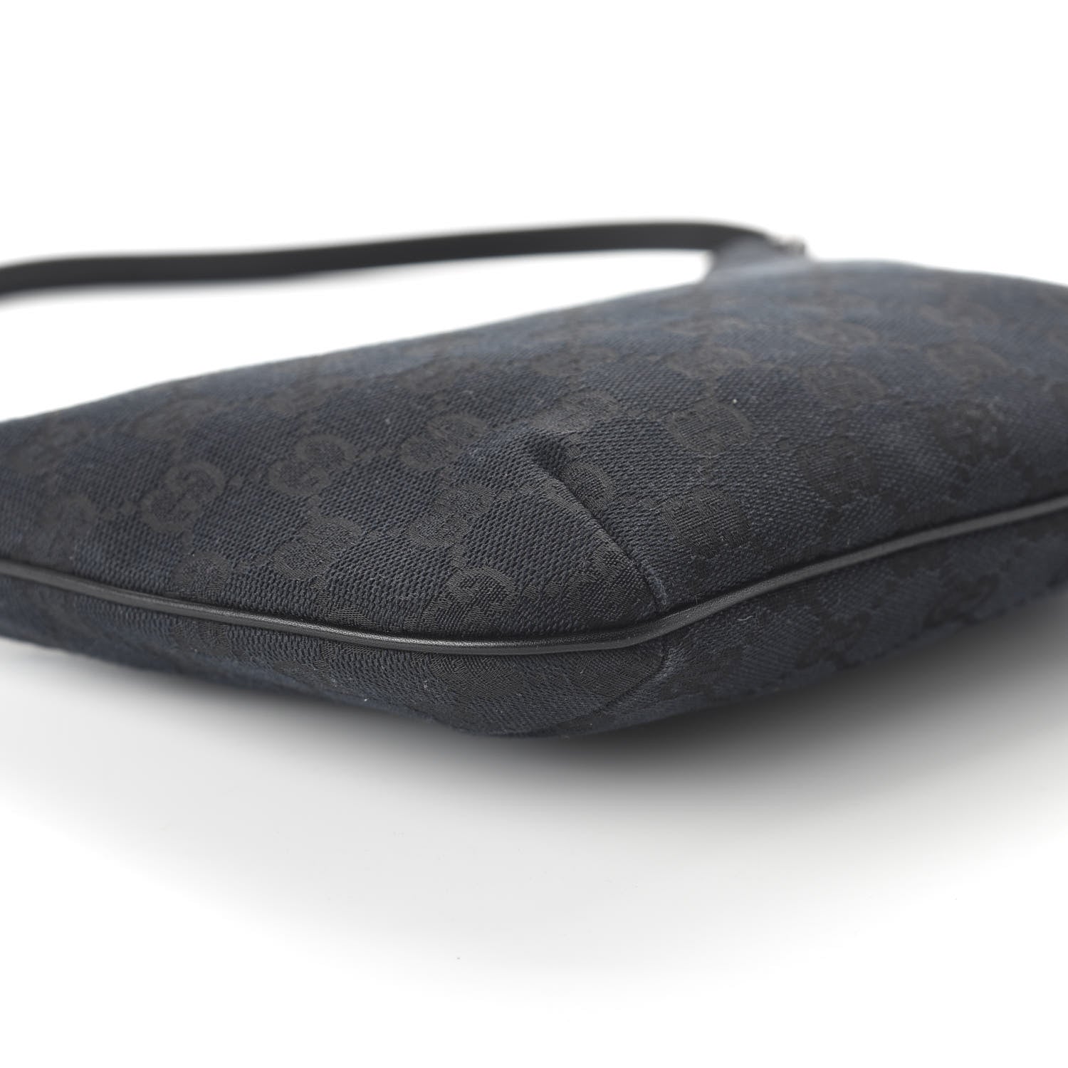 Gucci Denim Monogram Pochette Black 6 of 10
