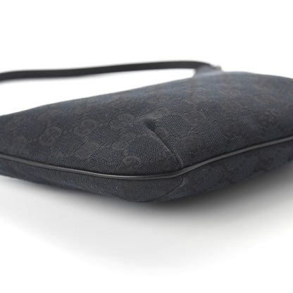 Gucci Denim Monogram Pochette Black 6 of 10