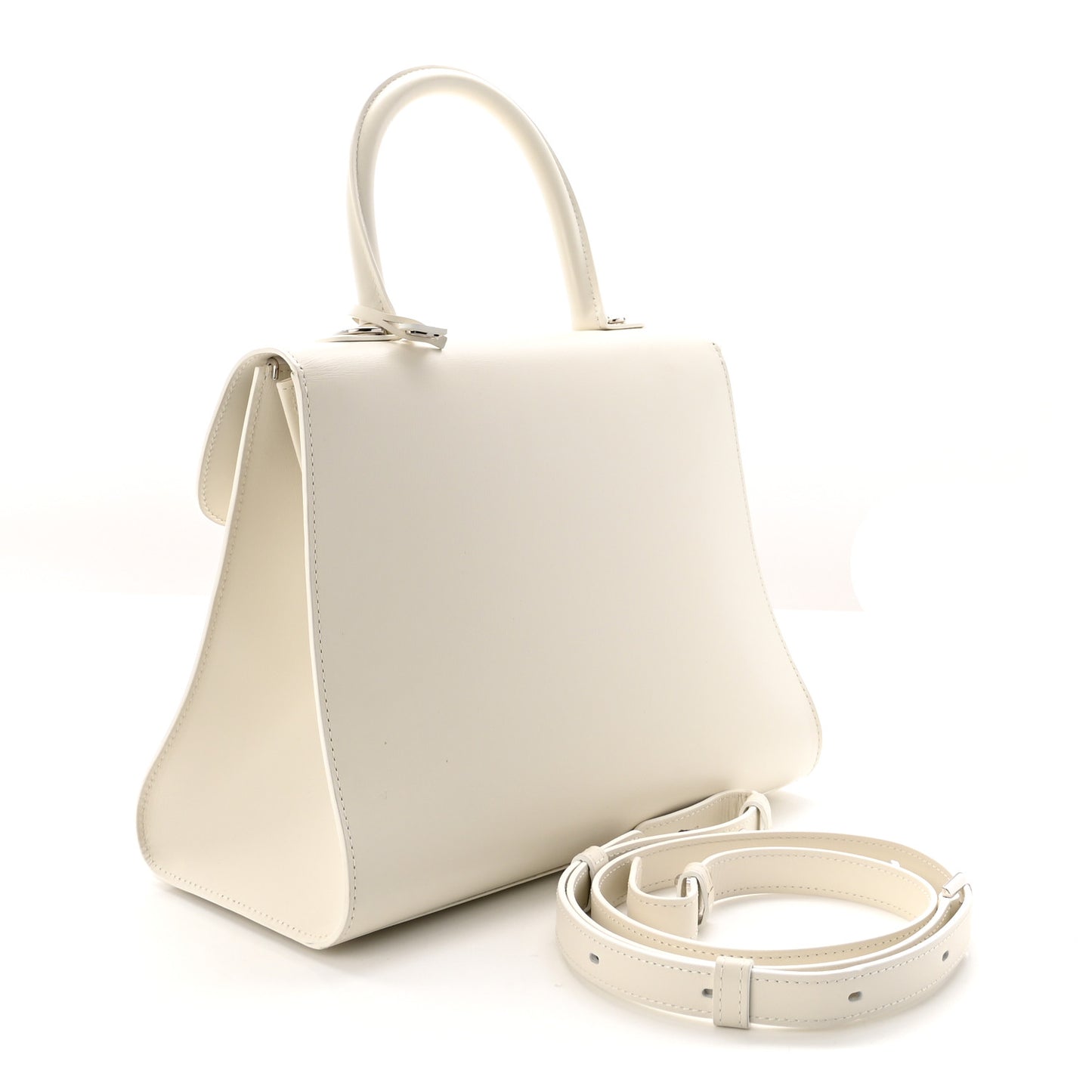 Box Calfskin MM Brillant Satchel Ivory