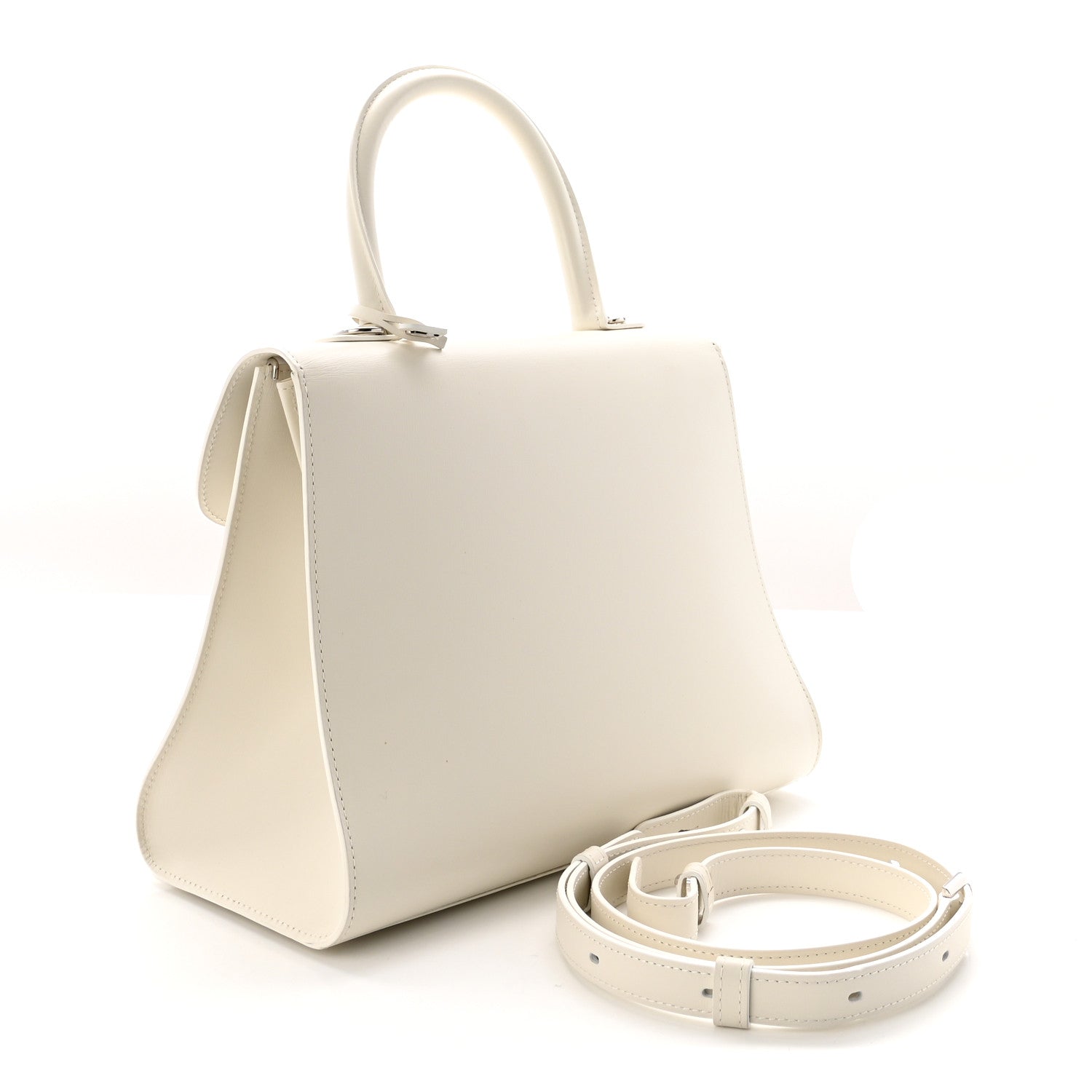 Delvaux Box Calfskin MM Brillant Satchel Ivory 3 of 10