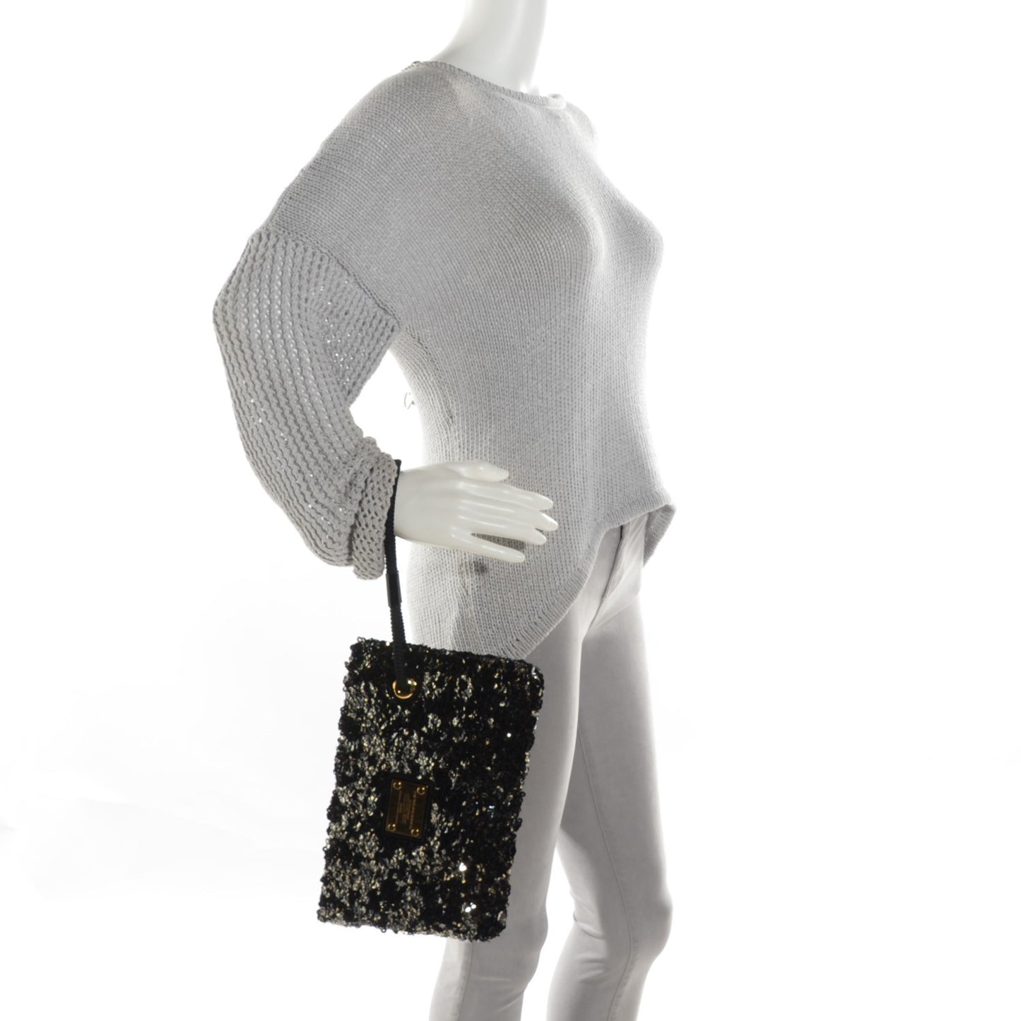 Sequin Pochette Rococo Black
