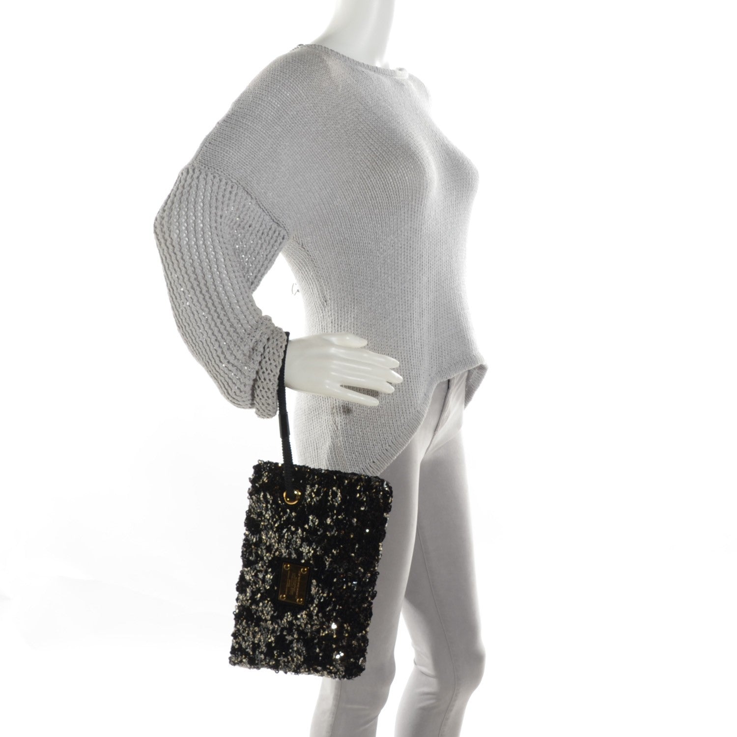 Louis Vuitton Sequin Pochette Rococo Black 2 of 7