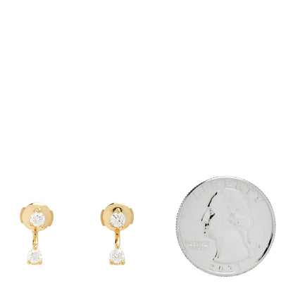Anita Ko 18K Yellow Gold Diamond Classic Round Orbit Earrings 2 of 5