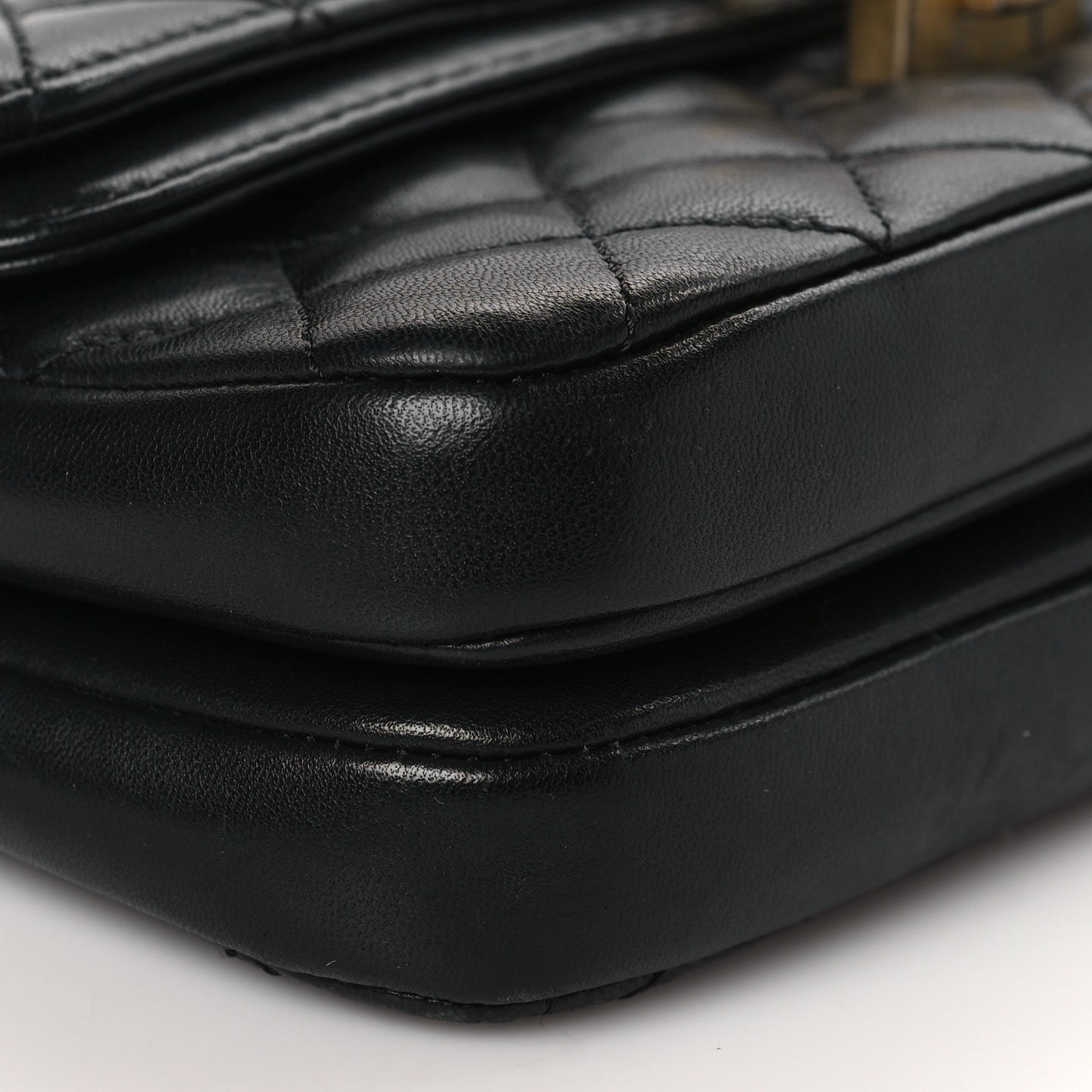 Lambskin Quilted Small CC Chic Flap Black