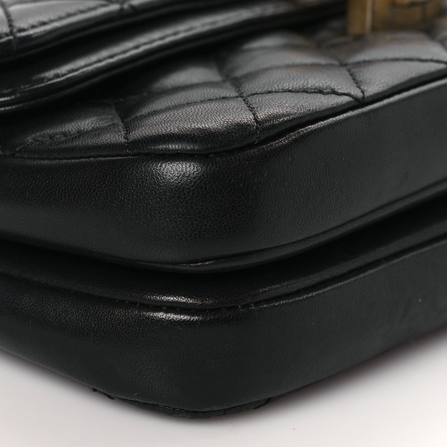 Chanel Lambskin Quilted Small CC Chic Flap Black 9 of 10