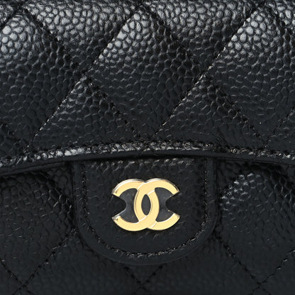 Chanel Caviar Quilted Flap Card Holder Wallet Black 9 of 9