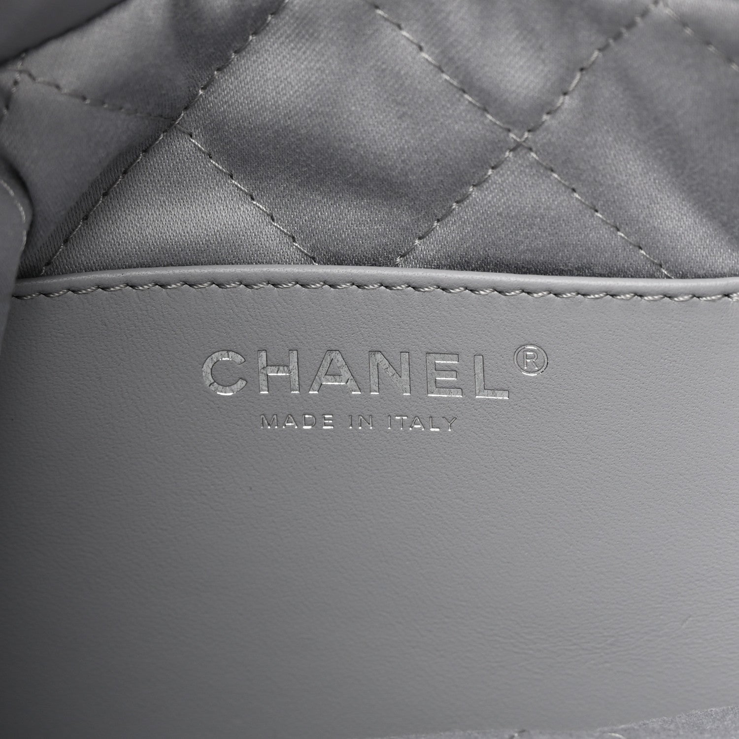 Chanel Shiny Calfskin Quilted Mini Chanel 22 Grey 6 of 11