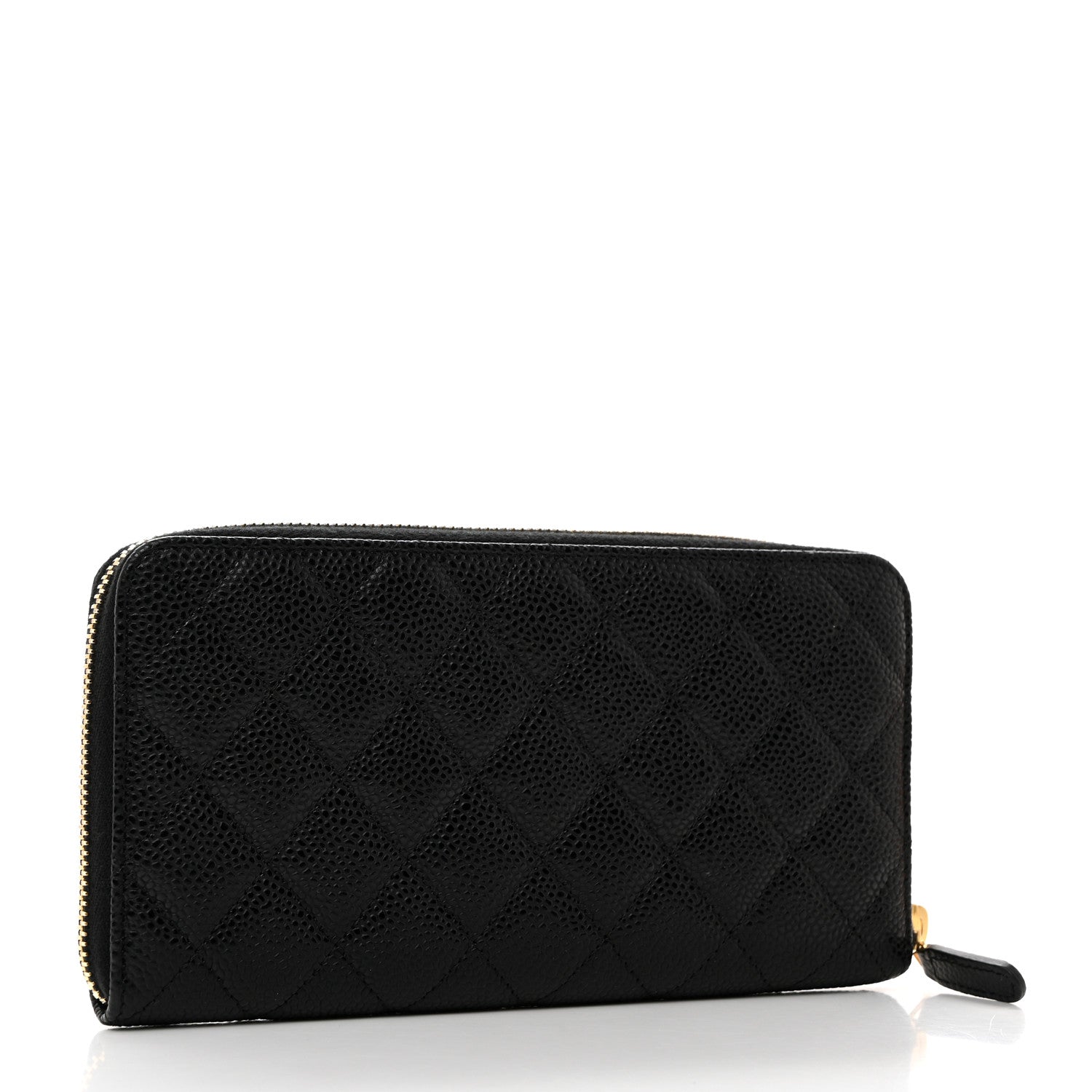Chanel Caviar Quilted Large Gusset Zip Around Wallet Black 3 of 9