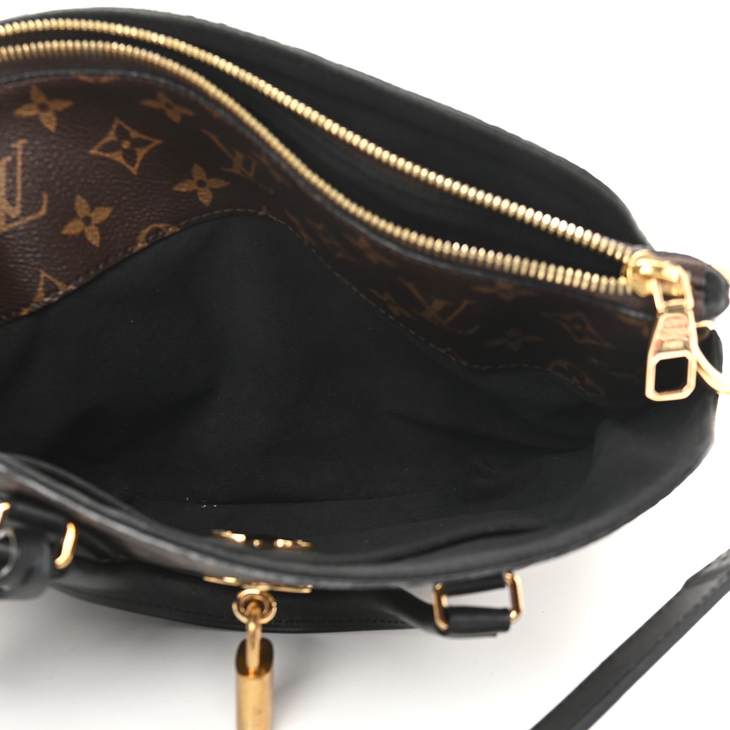 Monogram Flower Zipped Tote PM Black
