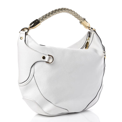 Versace Calfskin Hobo White 3 of 15