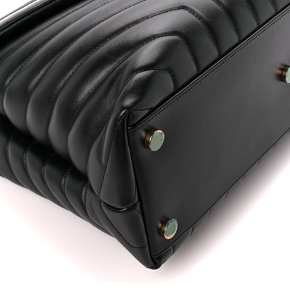 Saint Laurent Calfskin Y Quilted Monogram Large Loulou Chain Satchel Black 11 of 12