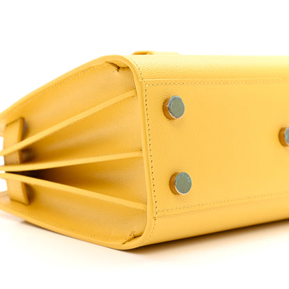 Saint Laurent Grained Calfskin Nano Sac De Jour Jaune 7 of 9