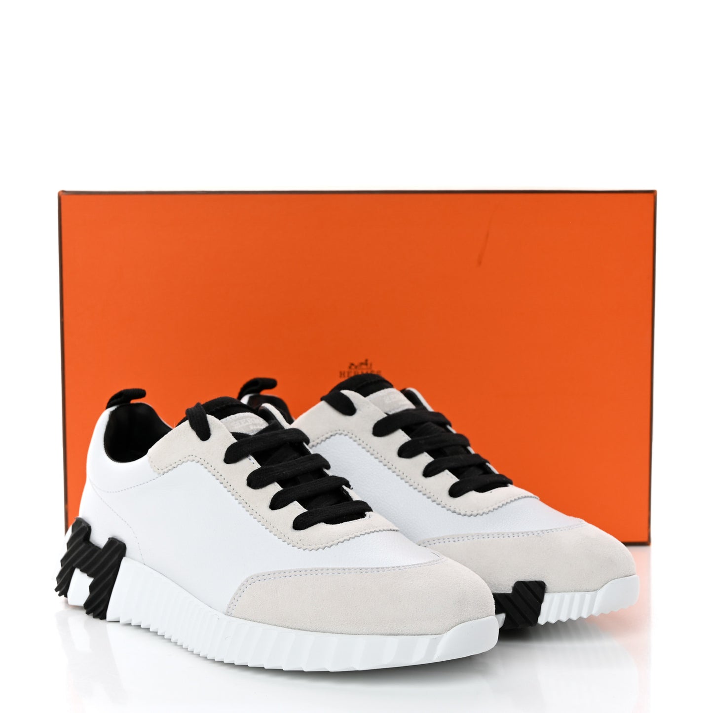 Goatskin Suede Bouncing Sneakers 37.5 White Black