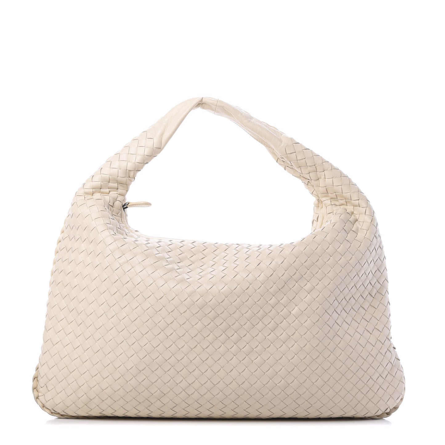 Nappa Intrecciato Large Veneta Hobo Cream