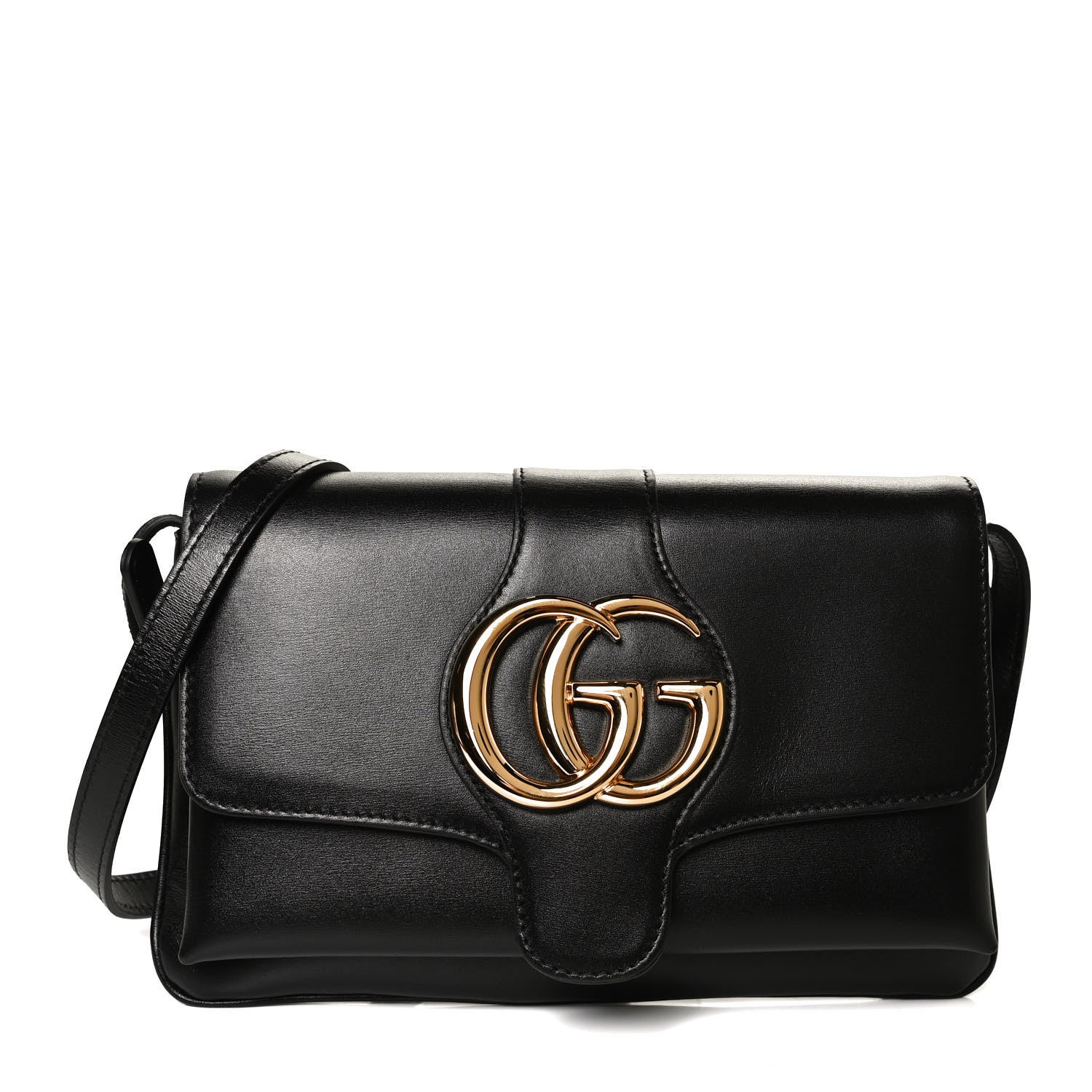 Gucci Vitello Palmellato Lux Small Arli Flap Shoulder Bag Black 1 of 13