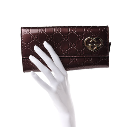 Gucci Shine Guccissima Lovely Heart Continental Wallet Scarlatto 2 of 7