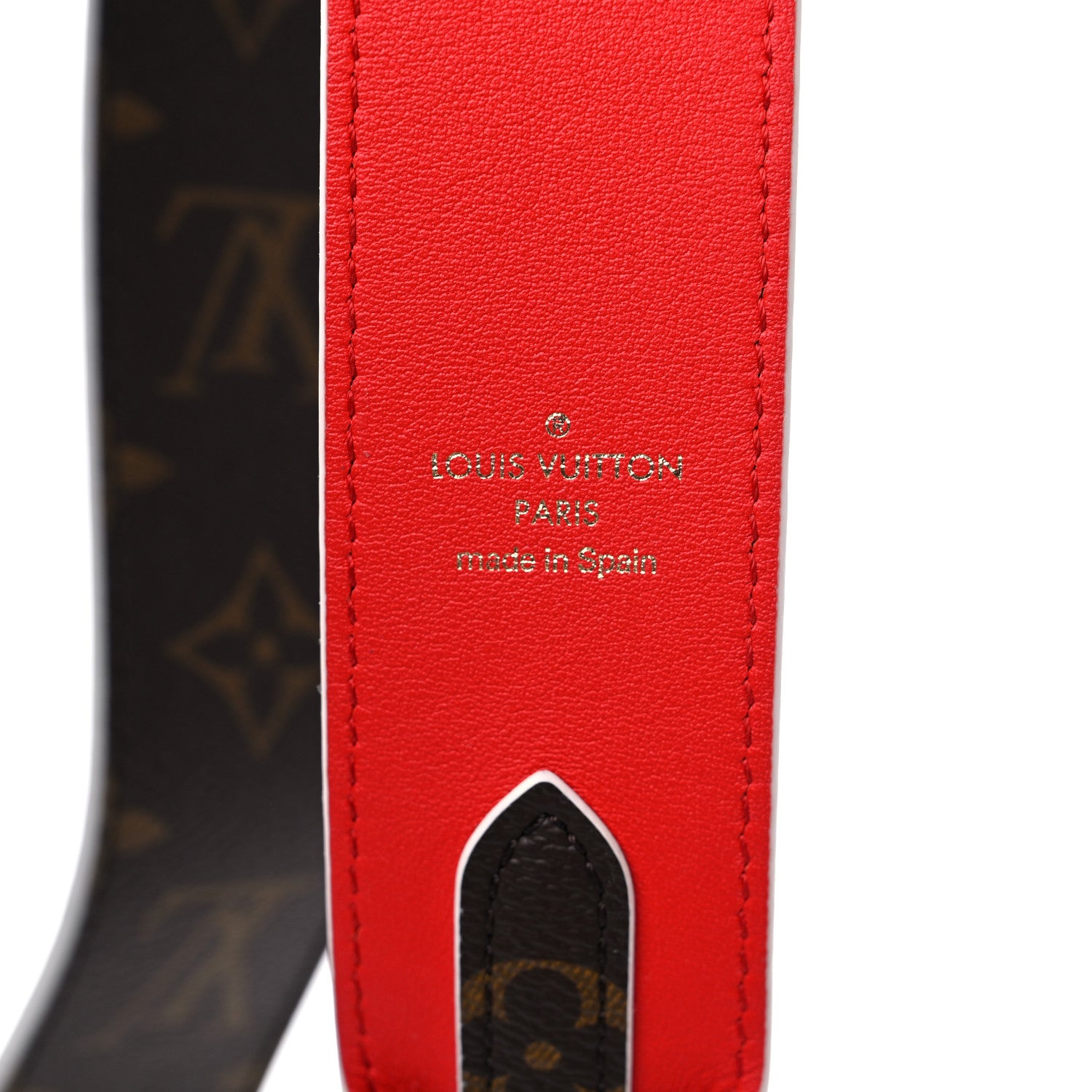 Louis Vuitton Monogram Bandouliere Shoulder Strap Red 3 of 4