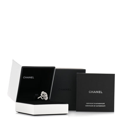 Chanel 18K White Gold Diamond Fil de Camelia Ring 52 6 6 of 6