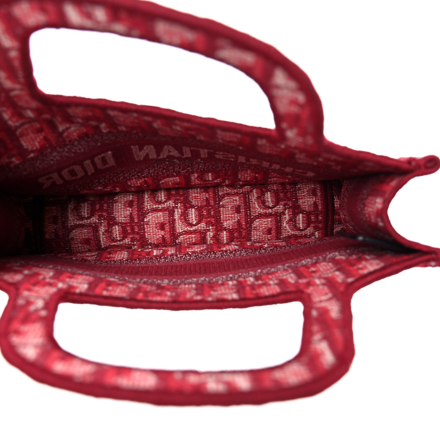 Christian Dior Oblique Mini Book Tote Red Multicolor 5 of 10