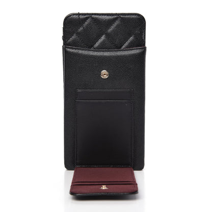 Chanel Caviar Quilted Zip Phone Case Black 6 of 11