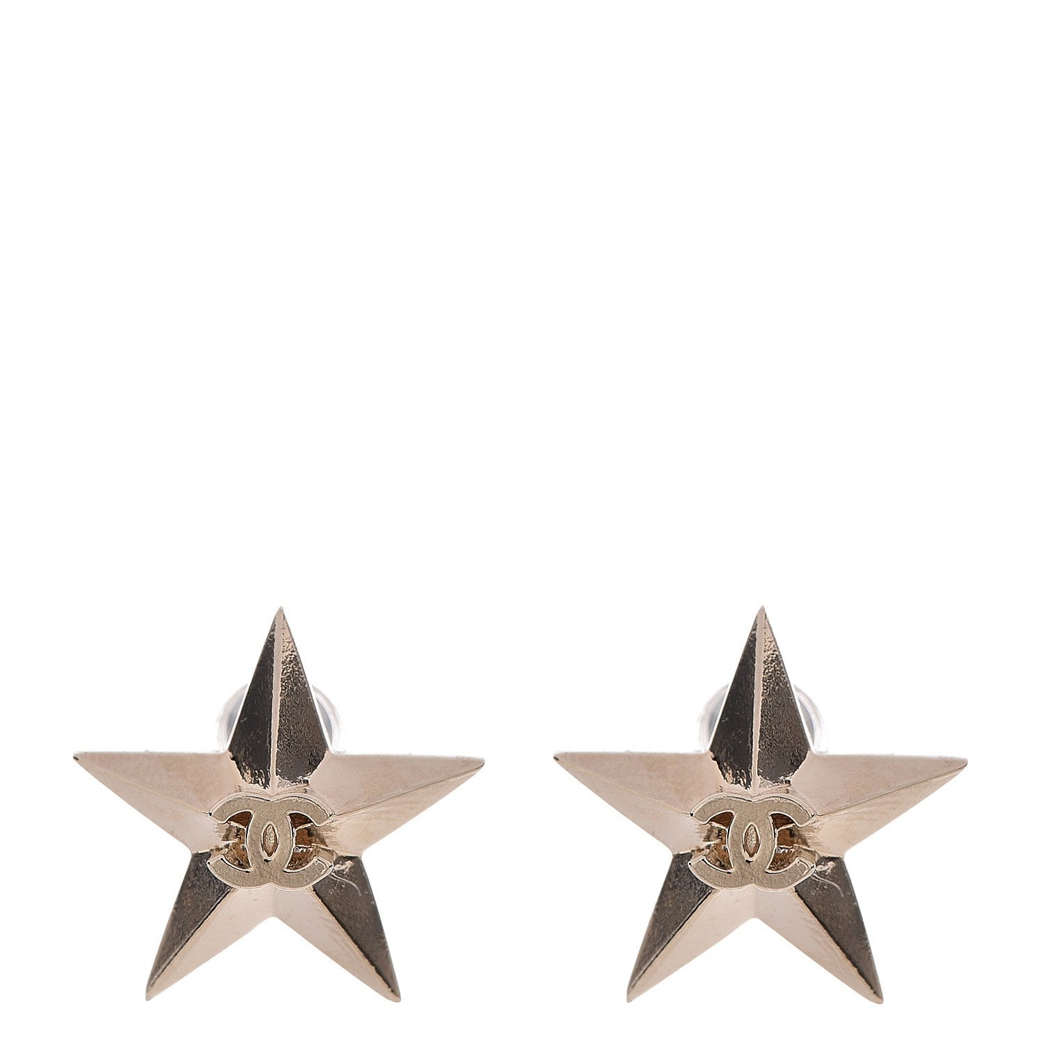 Chanel Metal CC Star Earrings Gold 1 of 4